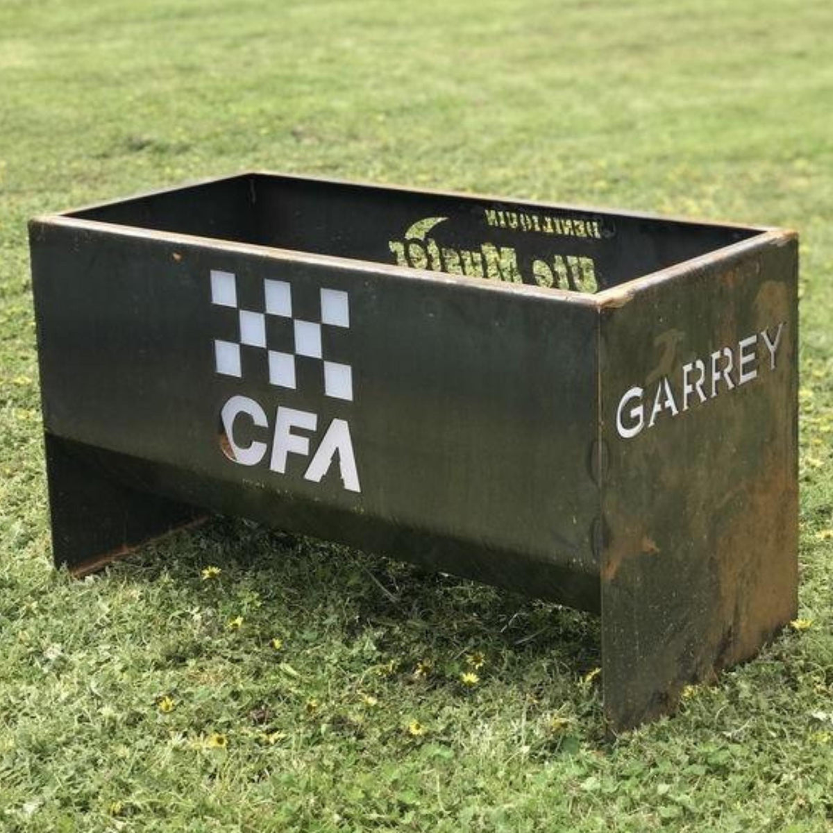 Buy Bundy Rectangle Fire Pit in Australia Laser Cut Fire Pits