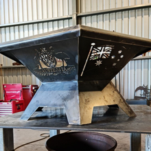 Load image into Gallery viewer, Custom Folded Edge Hexagon Fire Pit