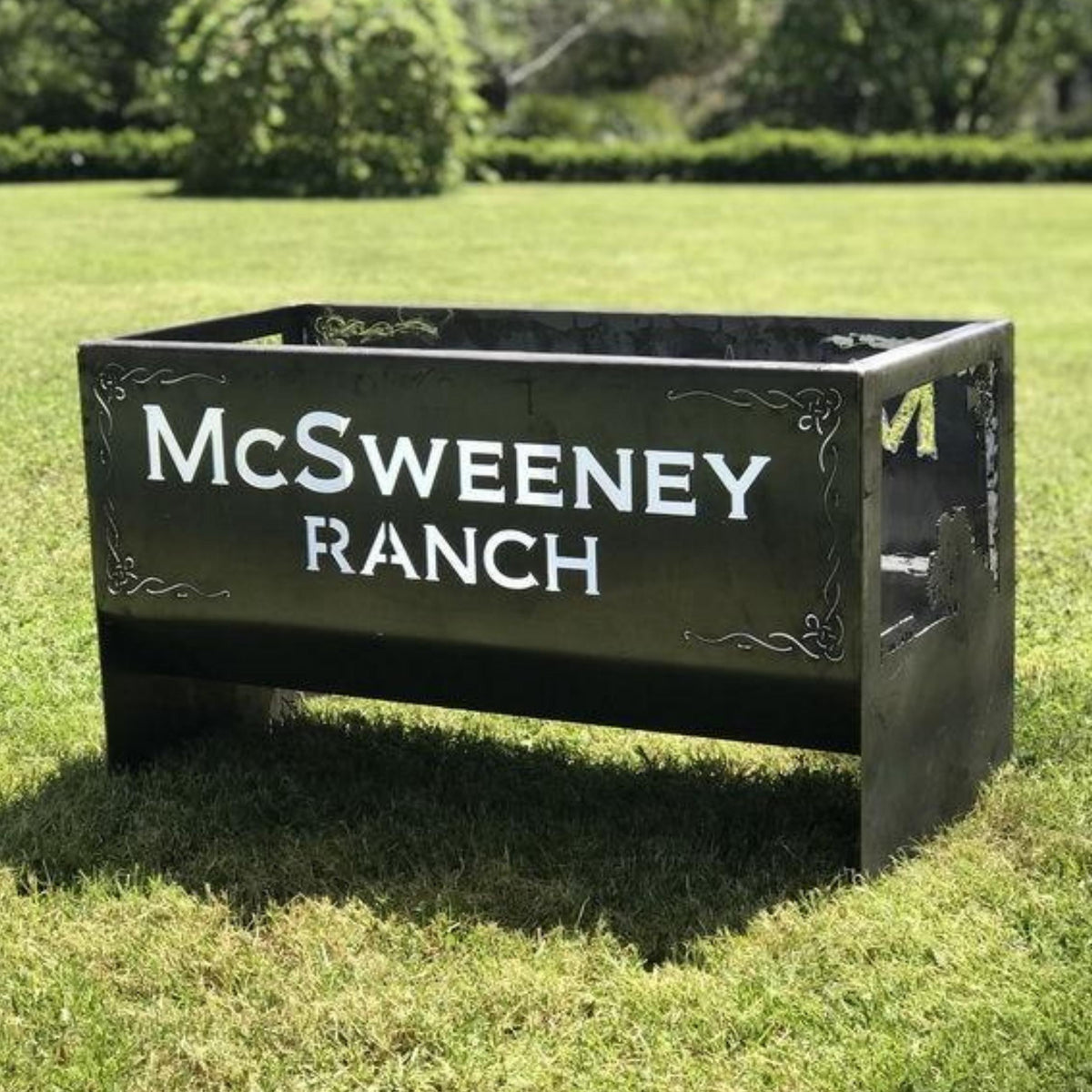 Buy Bundy Rectangle Fire Pit in Australia Laser Cut Fire Pits